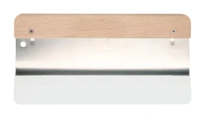 Špachtľa s dvojitou čepeľou, šírka 27 cm, drevená rukoväť